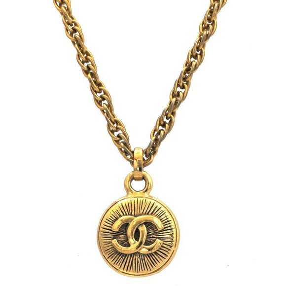 CHANEL Gold Coco Mark Necklace - Picture 1 of 8